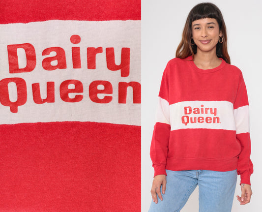 Vintage 90s Dairy Queen Sweatshirt L