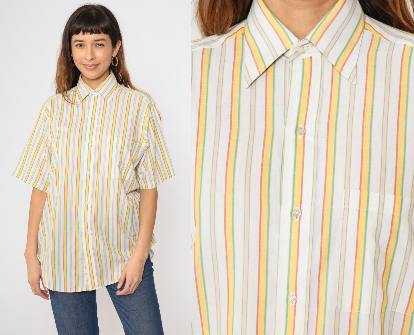 70s Striped Brooks Brothers Shirt Men's 15 1/2