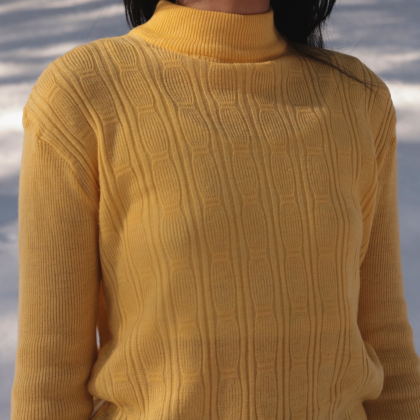 70s Yellow Turtleneck