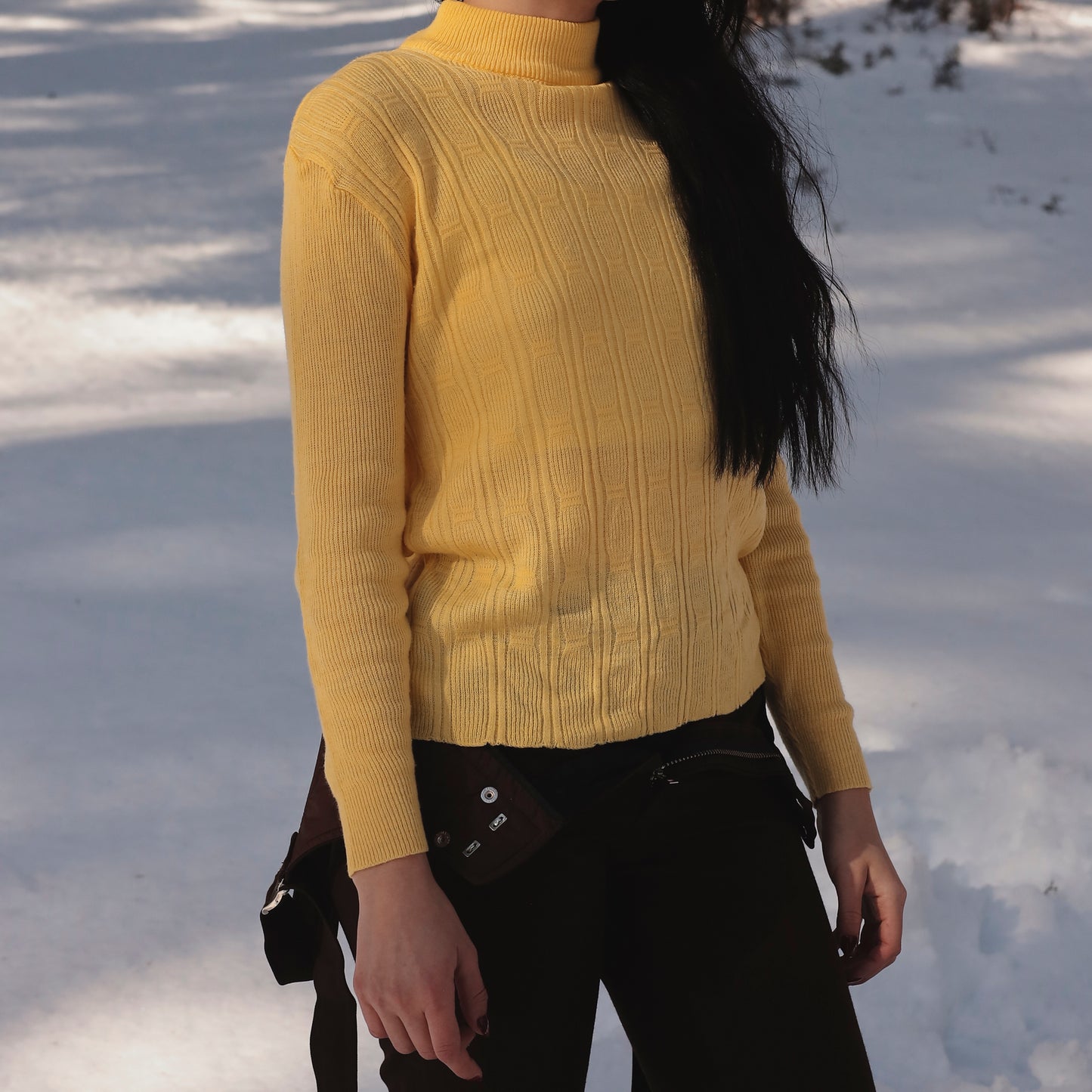 70s Yellow Turtleneck