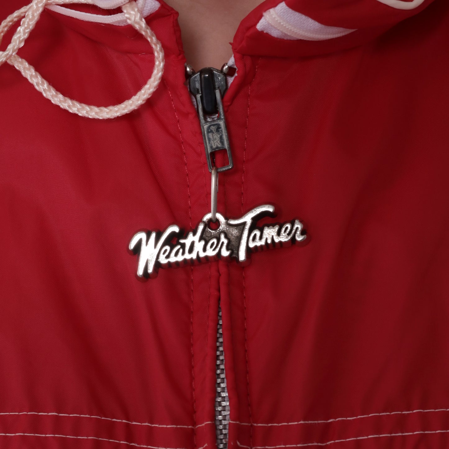 80s Red and White "Weather Tamer" Zip Up Jacket