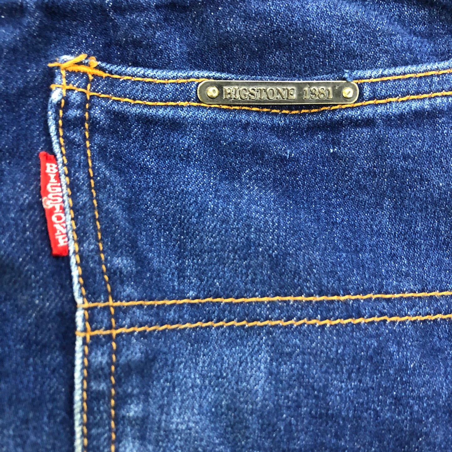 80s Big Stone Dark Blue High Waisted Bootcut Jeans Small 26