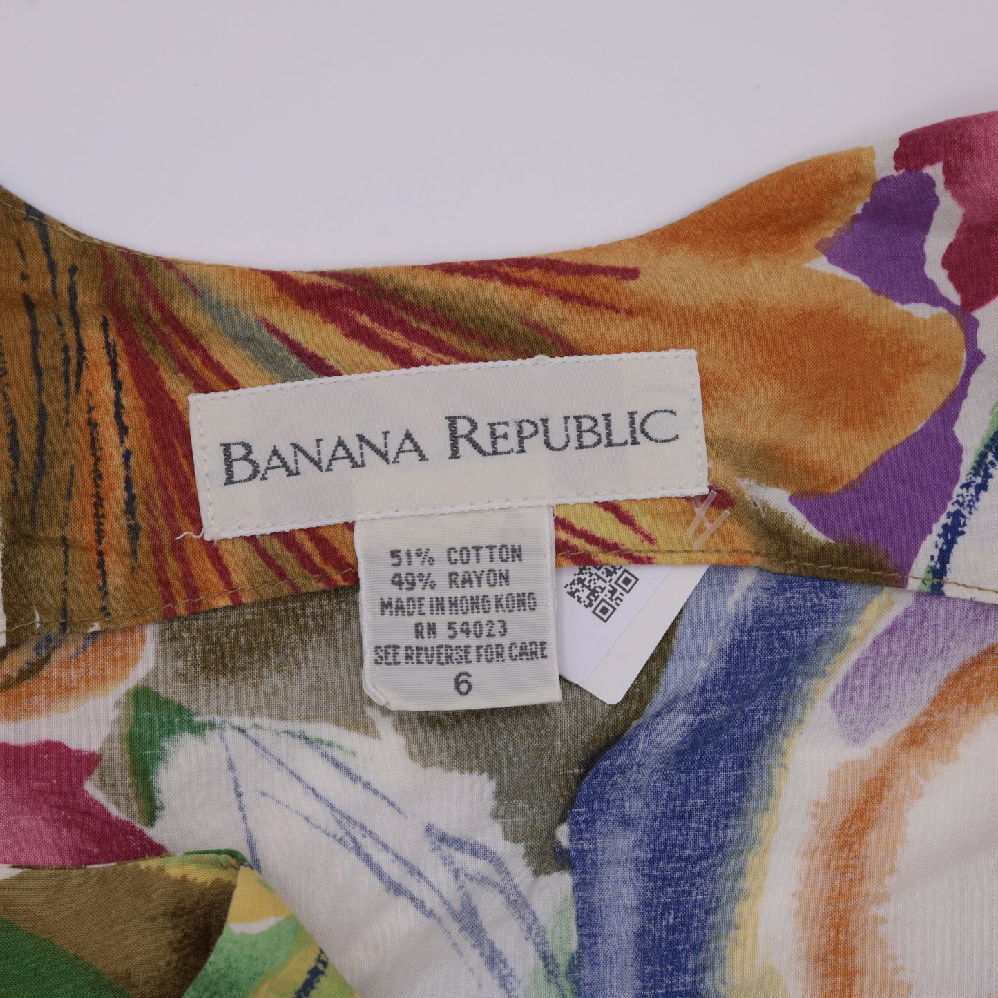 90s Banana Republic Floral Midi Dress Multicolor Sleeveless High Waist Small 6