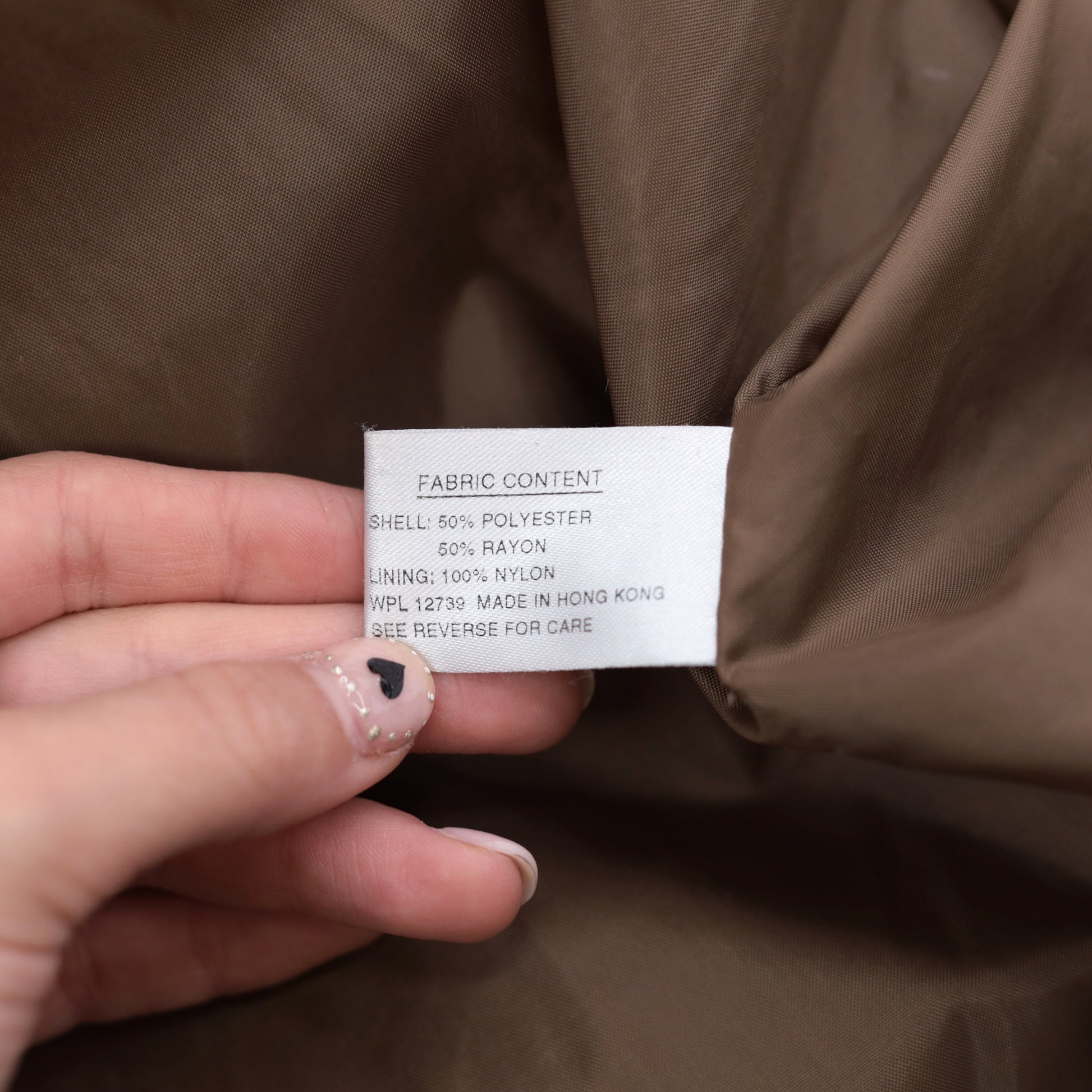 90s Plus Size Brown Windbreaker Jacket Drawstring Waist Zip Pockets XXL