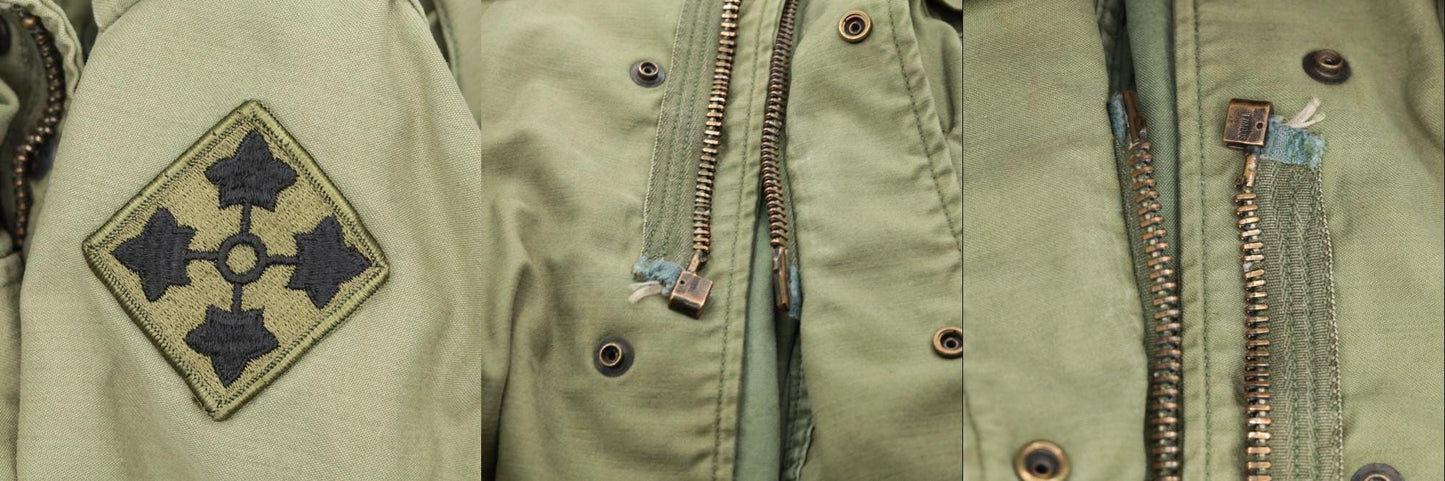 1960s U.S. Army M-65 Field Jacket Vietnam Era 1st Signal Brigade Olive Drab Medium
