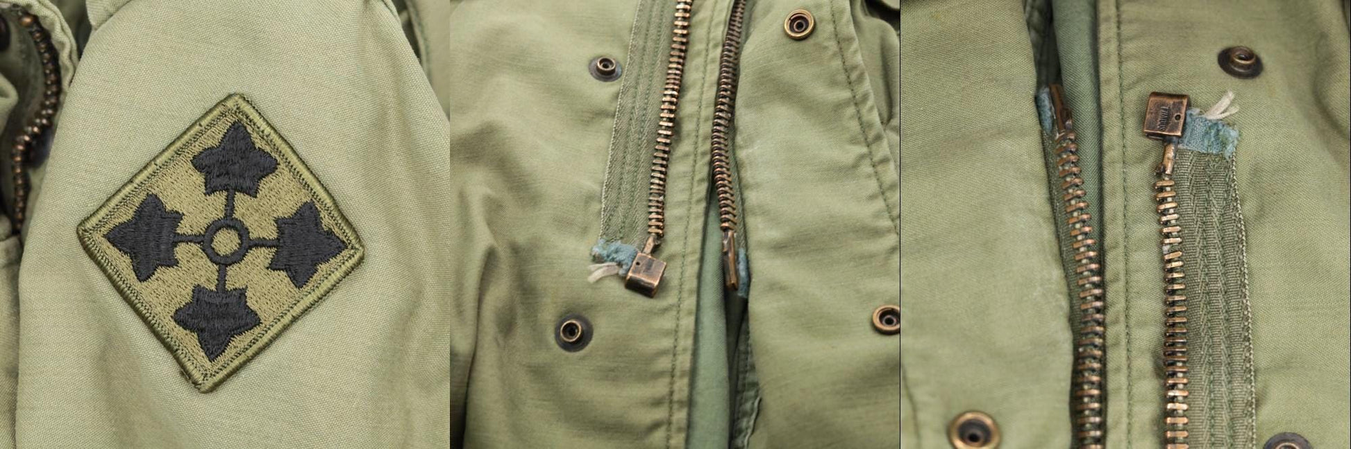 1960s U.S. Army M-65 Field Jacket Vietnam Era 1st Signal Brigade Olive Drab Medium