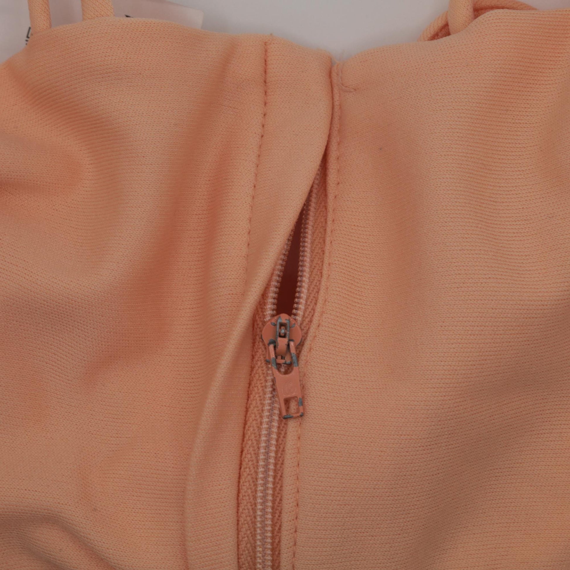 1970s Peach Grecian Maxi Dress Empire Waist Chest Tie Spaghetti Strap Small