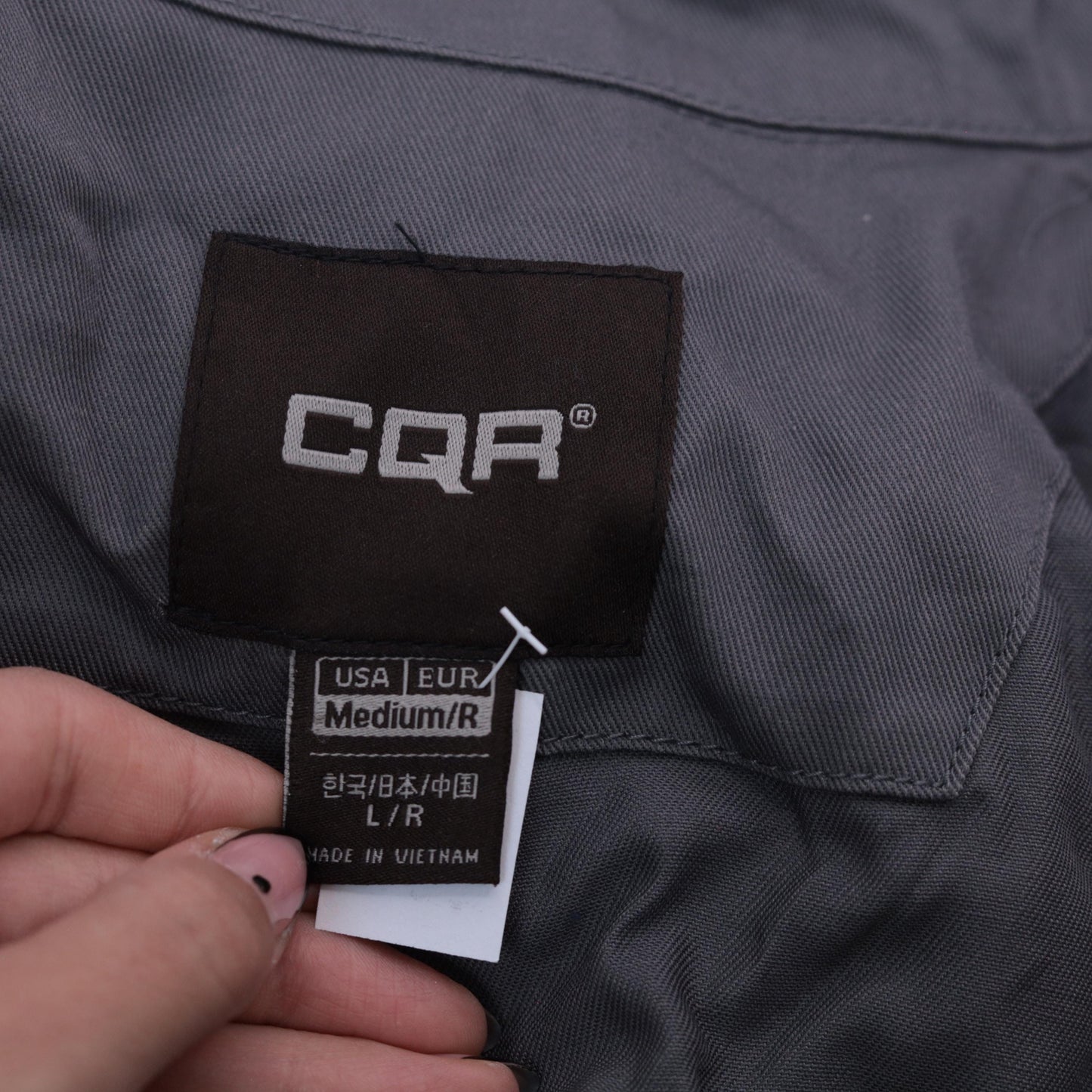 Y2K CQR Grey Utility Coveralls Short Sleeve Cargo Jumpsuit Medium M