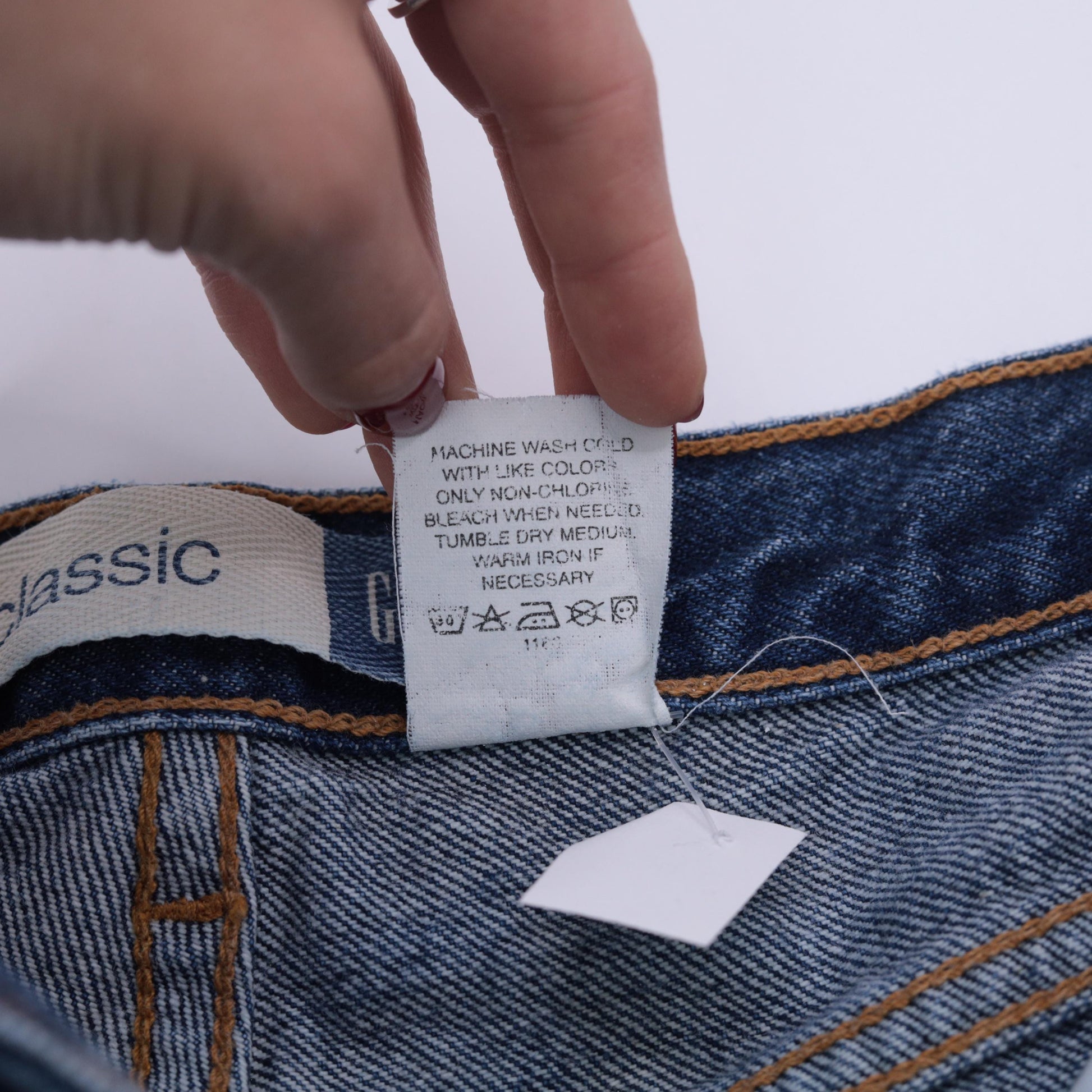 90s GAP High Waisted Mom Jeans Medium Blue Straight Leg Denim Size 6 Long