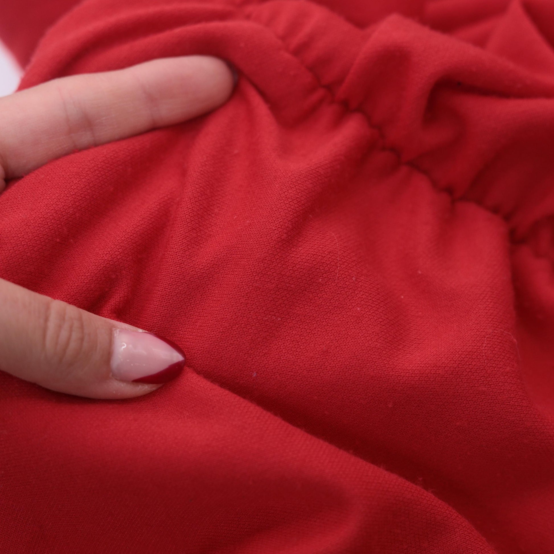 80s Impromptu Red Sleeveless Midi Dress Elastic Waist Collar Small