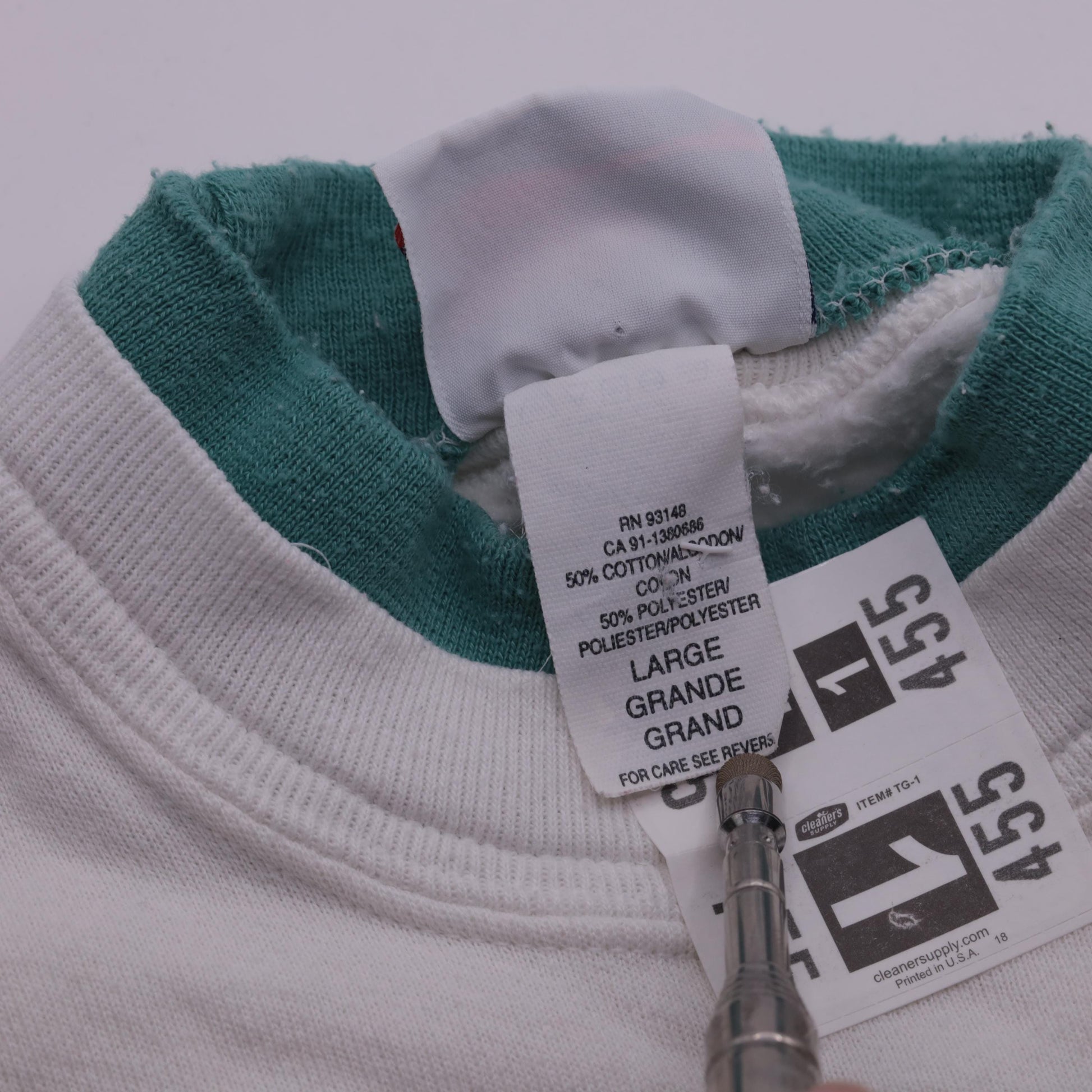 90s Morningsun Grape Vine Sweatshirt White Purple Green Crewneck Large L