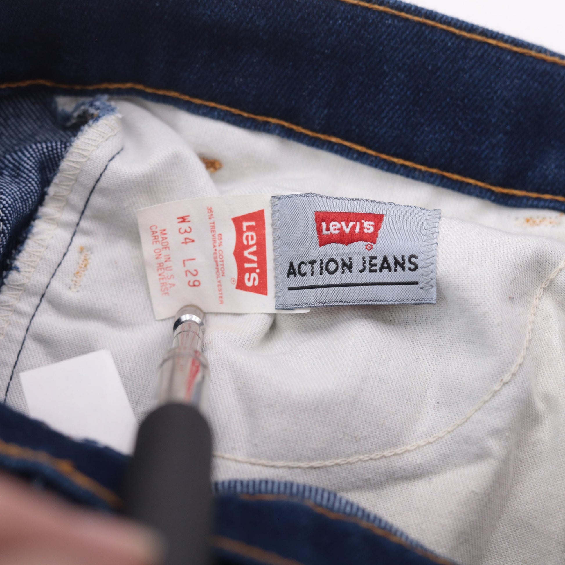 90s Levi's Cropped Flare Jeans Dark Wash High Rise Denim 34 x 29