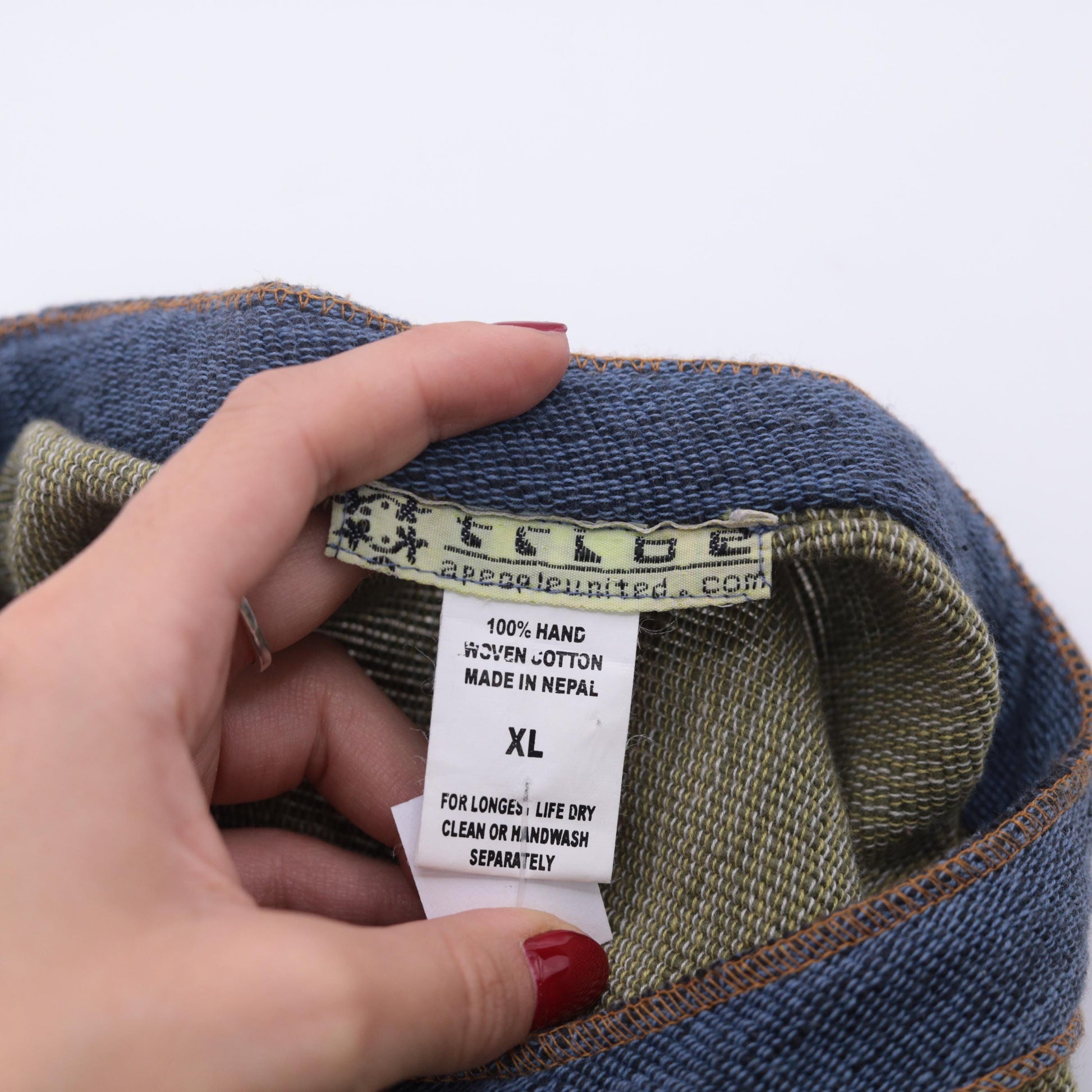 Y2K Tribe Green Cotton Cardigan Blue Trim Drawstring Waist Extra Large XXL