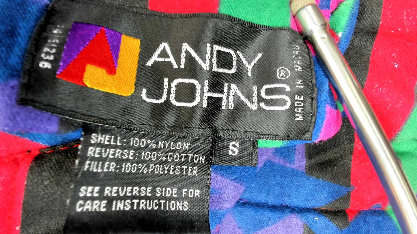 90s Geometric Southwest Reversible Windbreaker Red Blue Purple Small