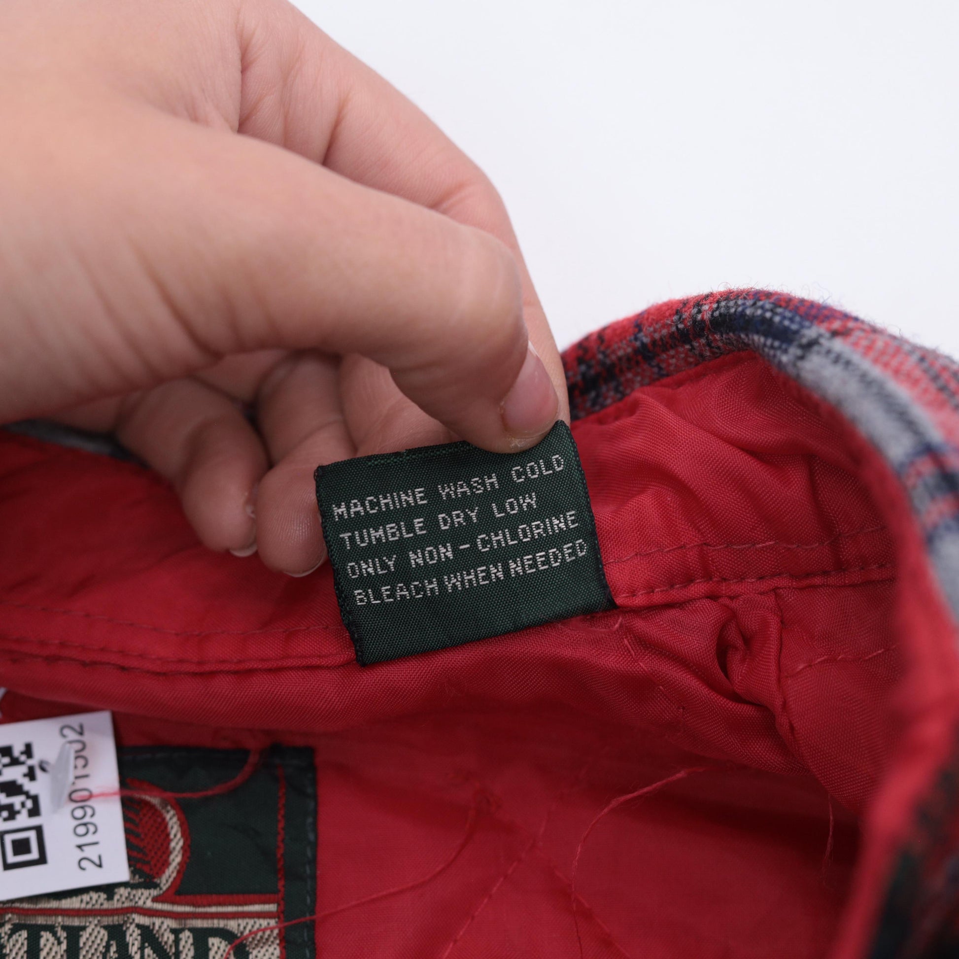 80s Greatland Sportswear Red Plaid Flannel Shirt Wool Blend Small
