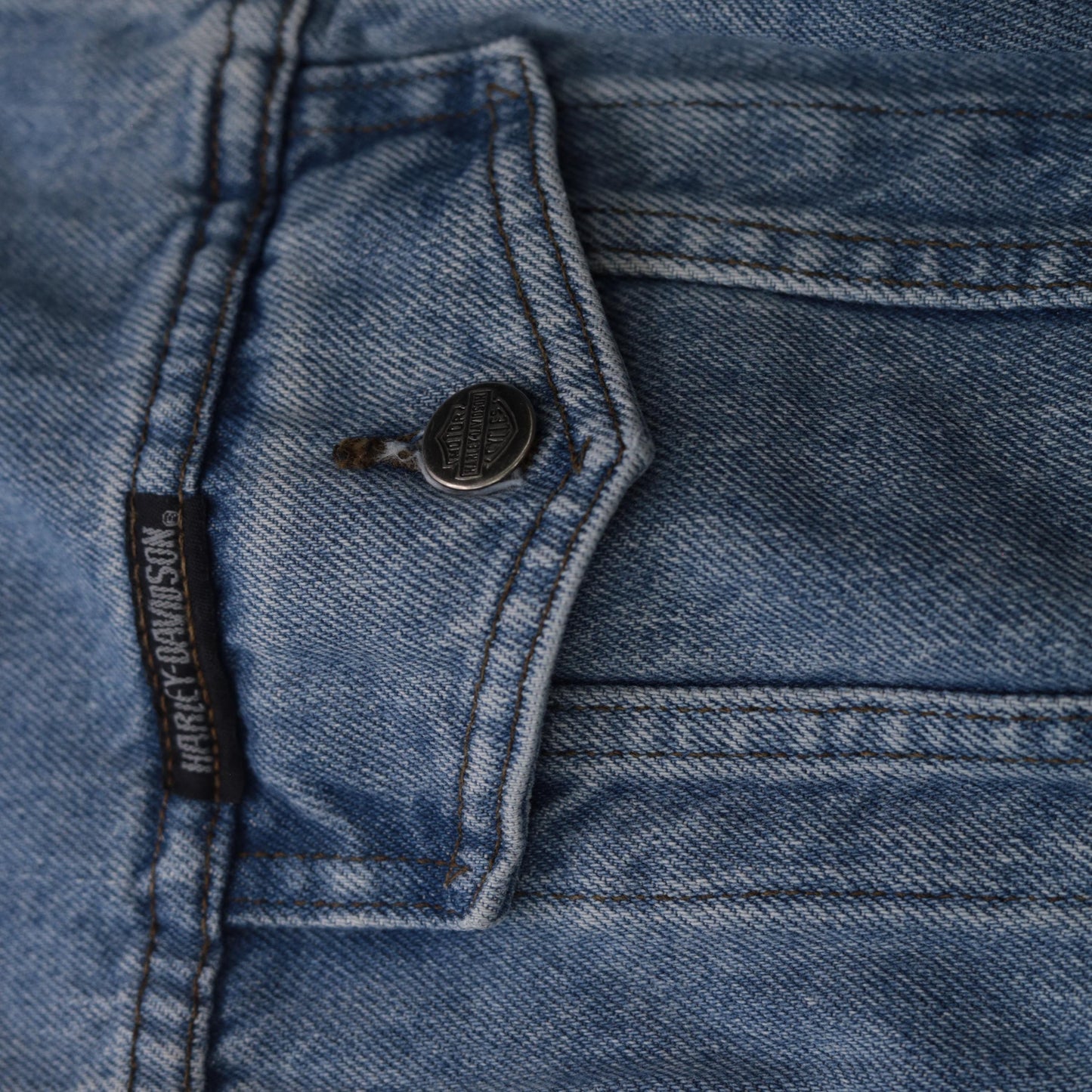 90s Harley Davidson Light Wash Denim Jacket Unisex Medium M