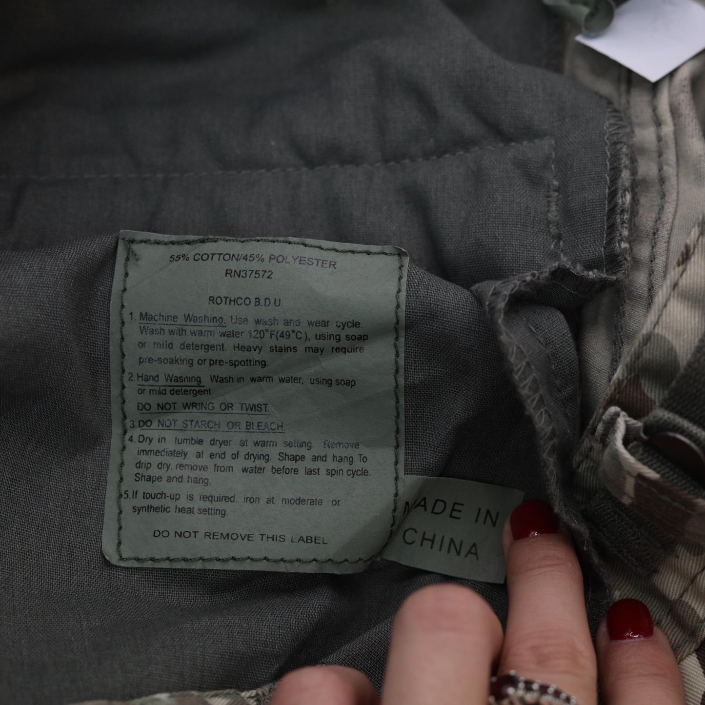 90s Rothco BDU Camouflage Cargo Pants Olive Multi-Pocket Small S
