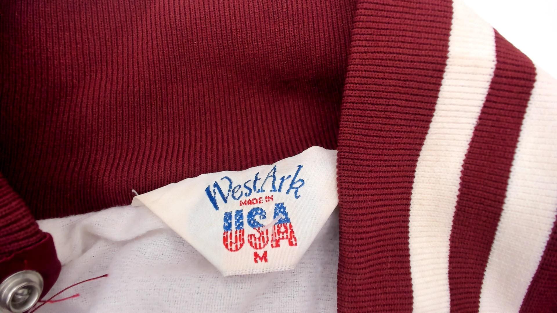 90s Duke City Raceway Maroon Satin Bomber Jacket Embroidered Racing Medium