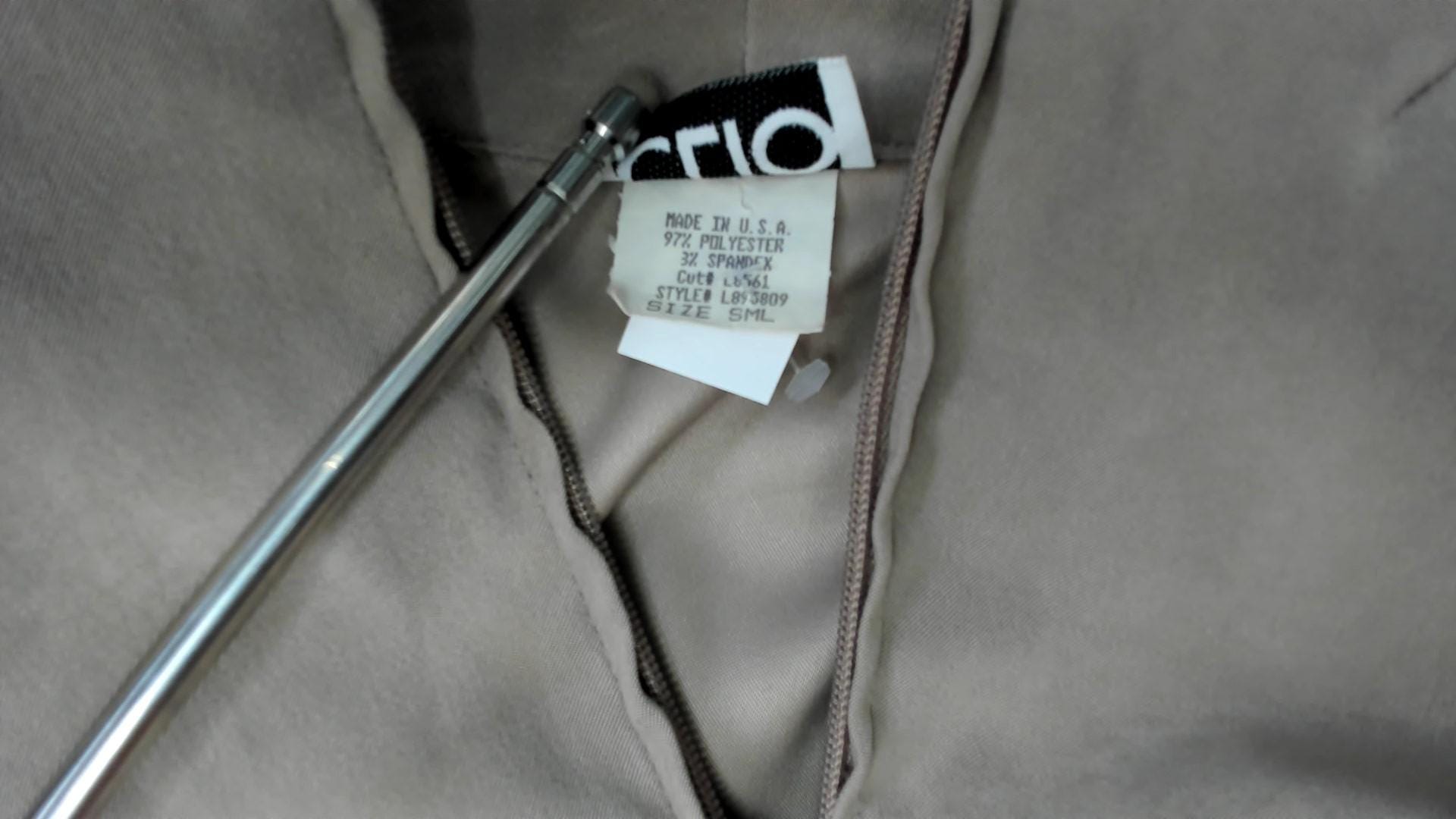 90s Clio Taupe Zip-Up Mock Neck Jacket Medium