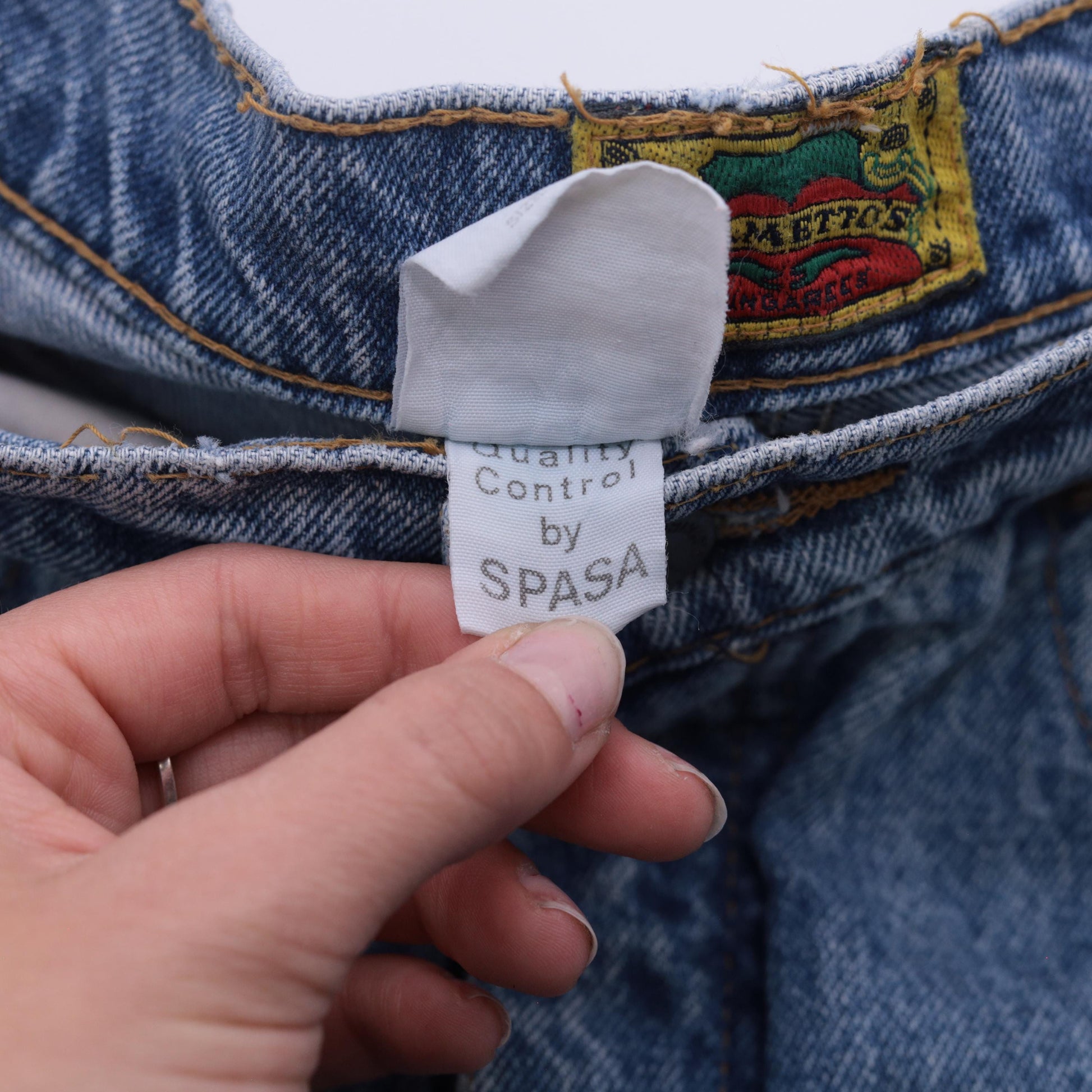 90s Palmetto's Dungarees Mom Jeans Light Blue High Waisted Small S