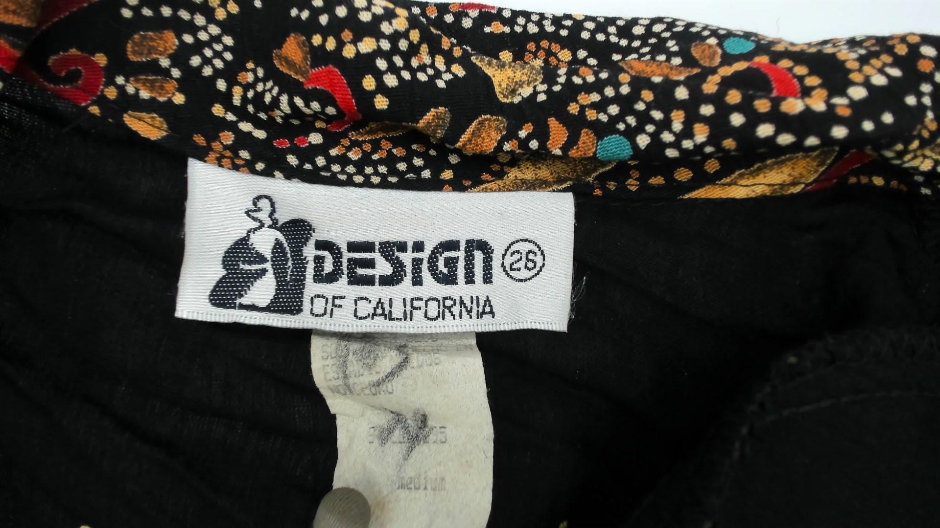 90s Paisley Kimono Cardigan Black Red Gold Floral Open Front Medium M