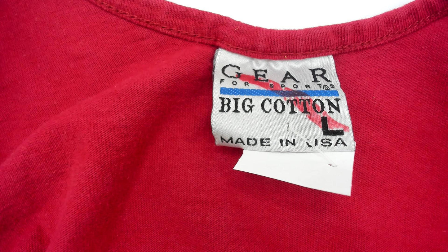90s Caltech University Tank Top Red Cotton Graphic Racerback Large L