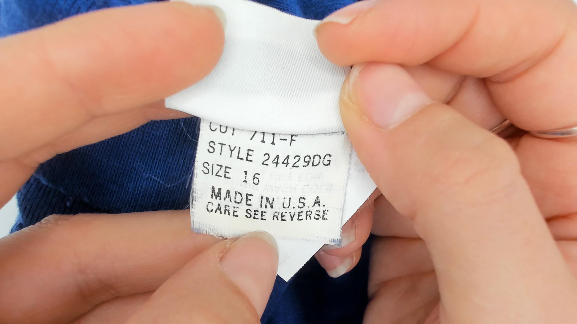 80s Favorites Brand Royal Blue Turtleneck Long Sleeve Cotton Blend Extra Large XL
