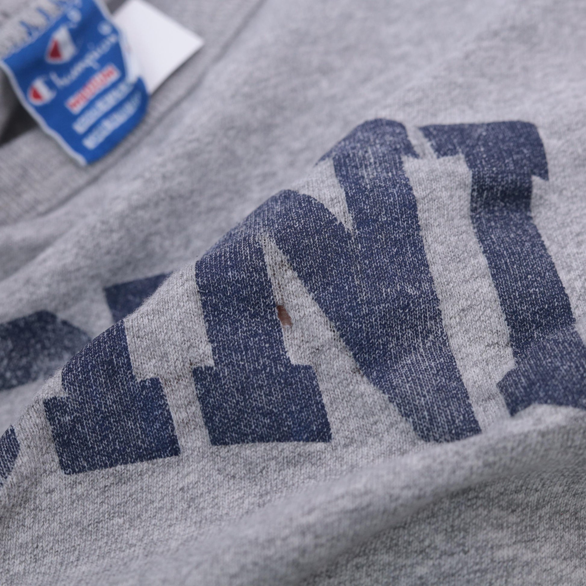 90s Champion Virginia State Graphic T-Shirt Heather Grey Navy Medium