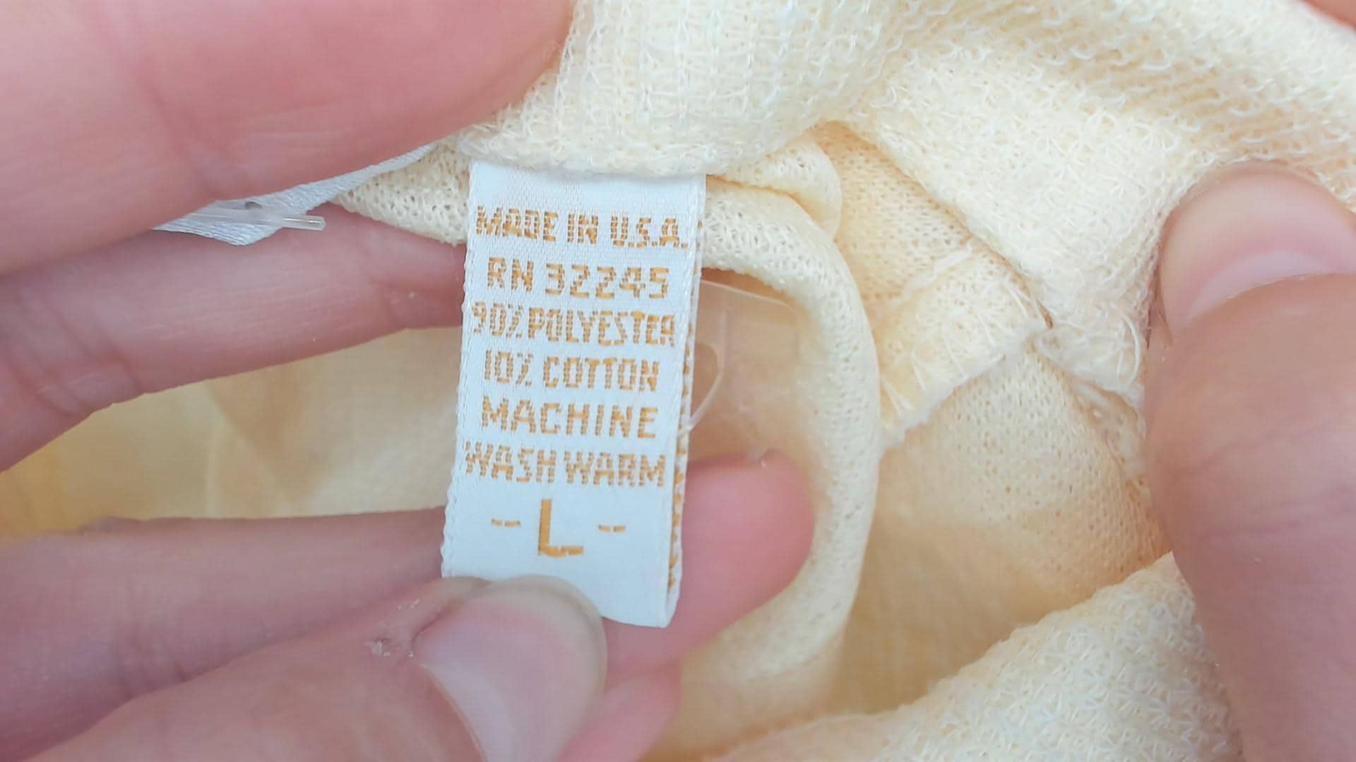 70s Charisma California Knit Polo Shirt Yellow Striped Collared Large