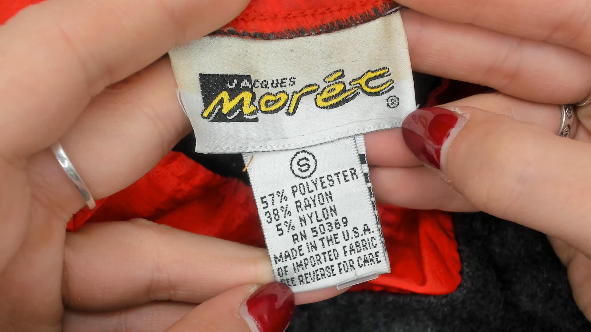 90s Jacques Moret Colorblock Fleece Pullover Grey Red Pink Quarter Zip Small
