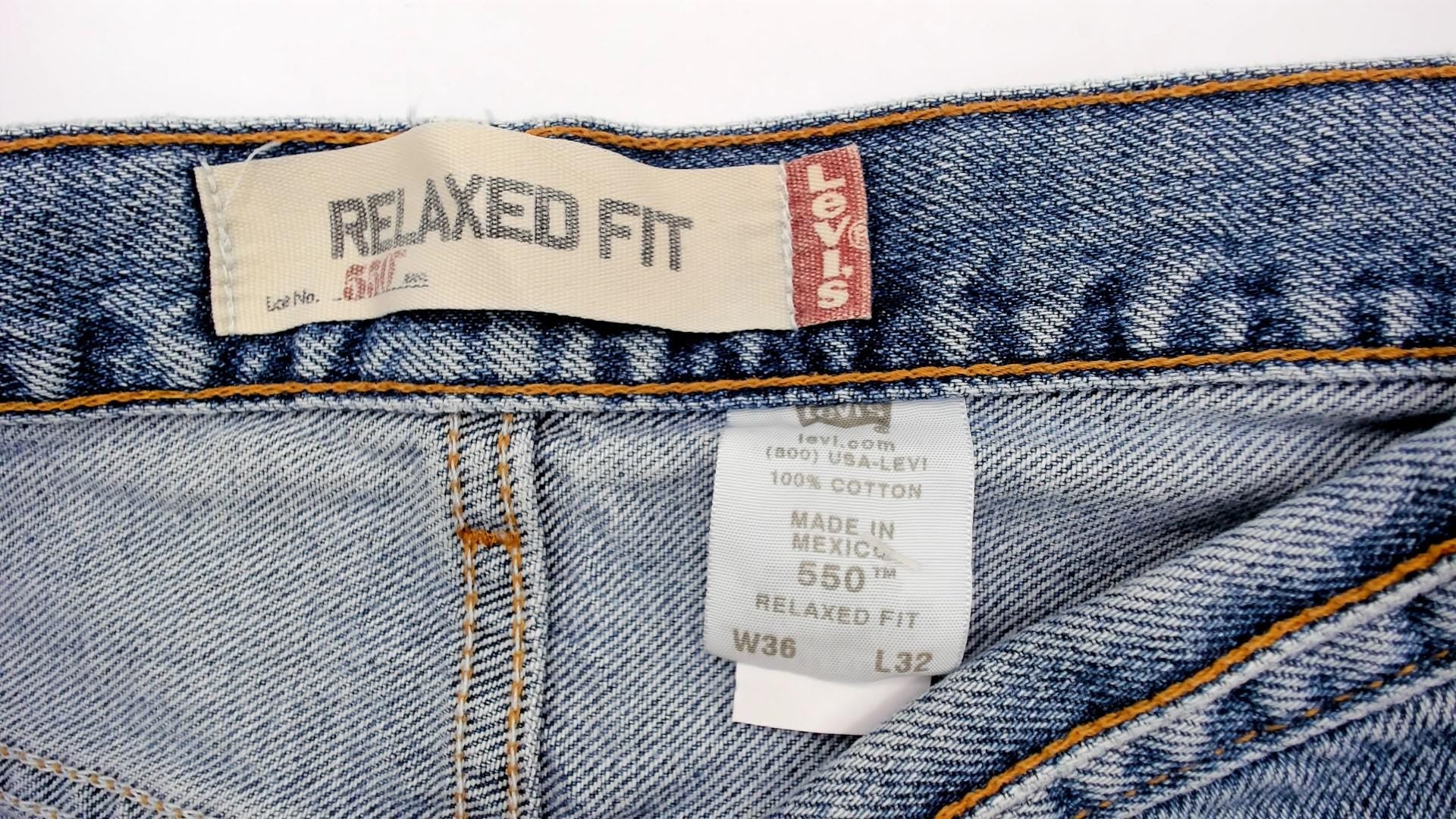 Levi's 550 Y2K Light Wash High Rise Straight Leg Jeans 36x32