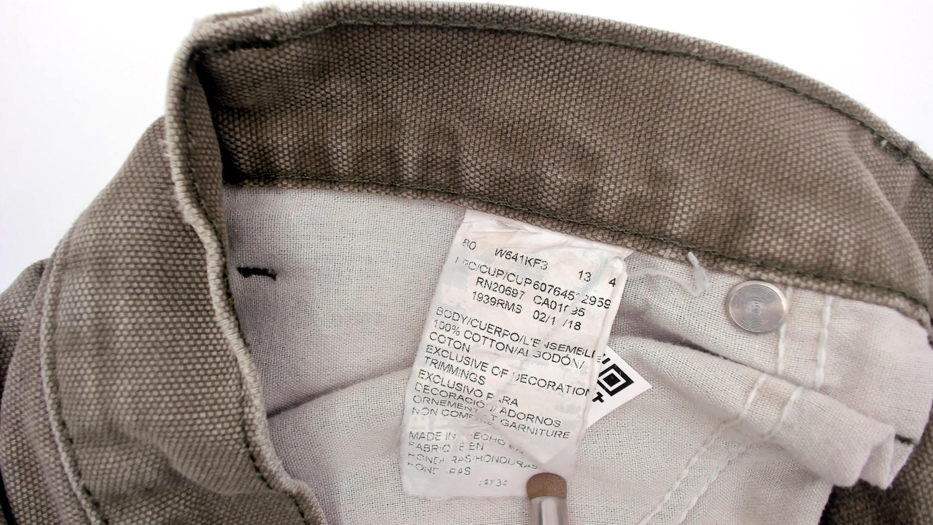 Y2K Dickies Carpenter Pants Sage Green Cotton Straight Leg Large L