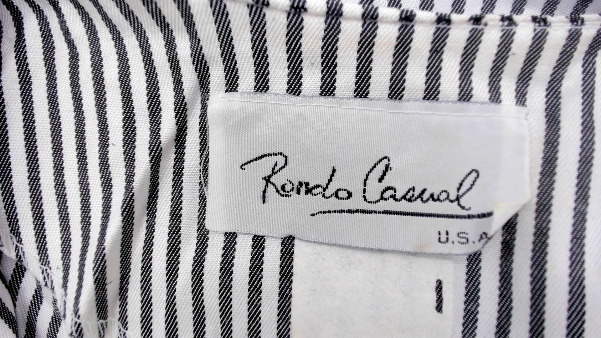 90s Pinstriped Blazer Dress Grey White Double Breasted Midi Medium M