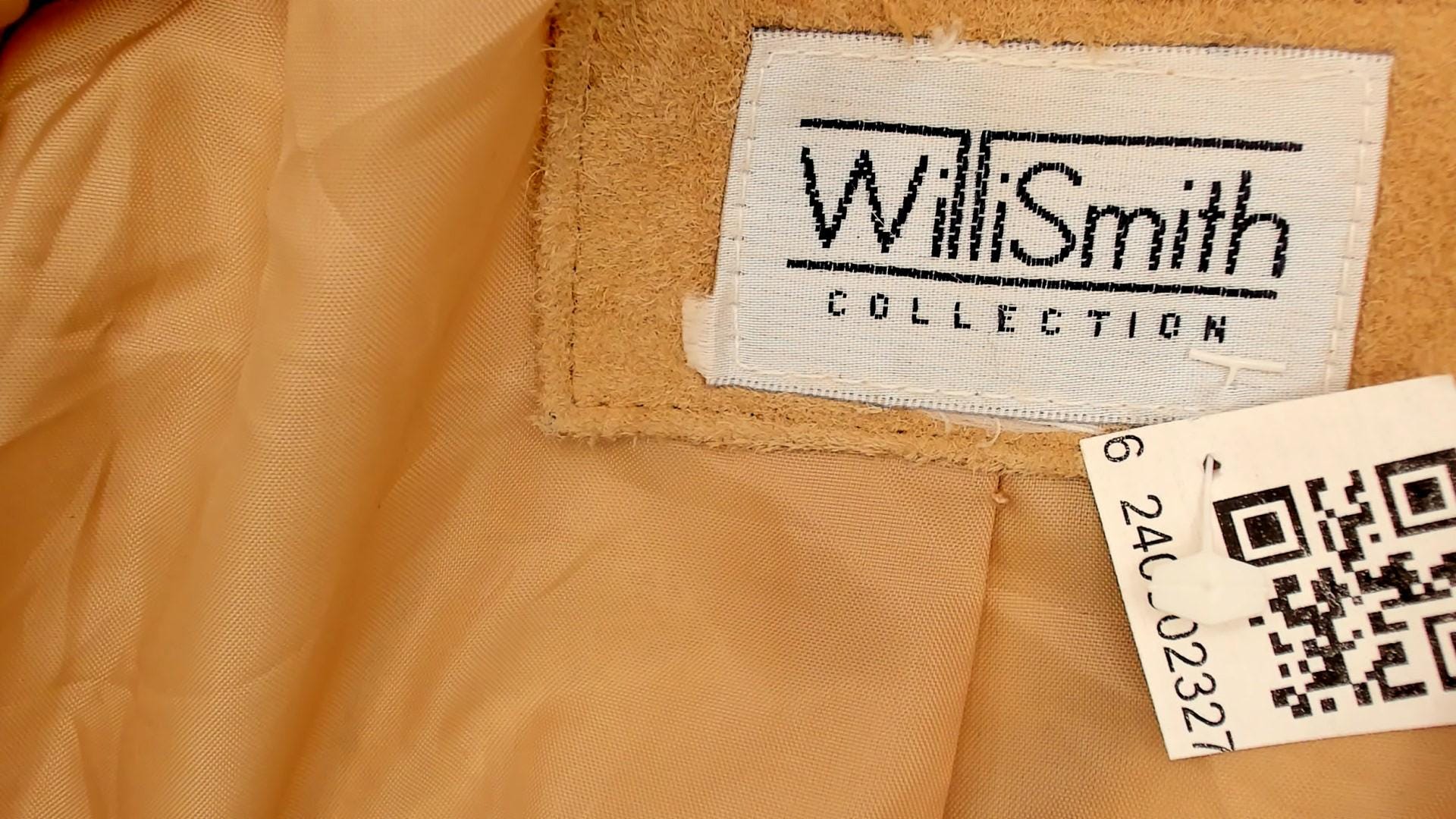 Y2K Willi Smith Tan Suede Jacket Cropped Button Front Medium M