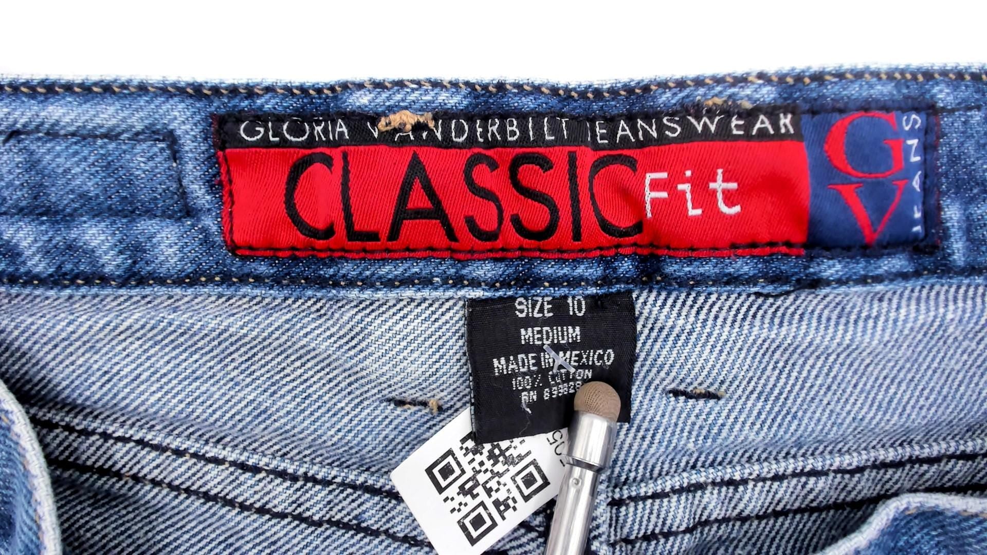 90s Gloria Vanderbilt High Waisted Straight Leg Jeans Medium Wash Blue Medium