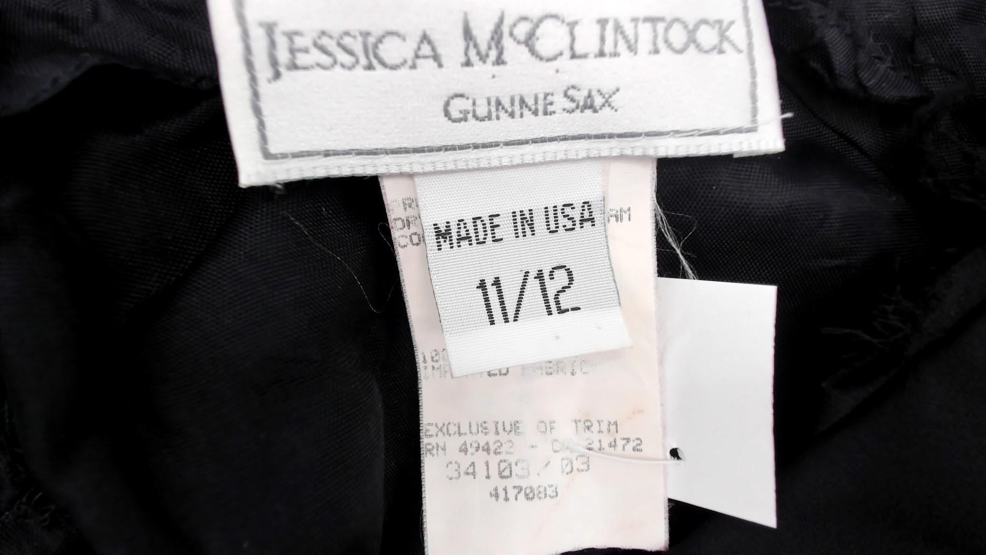 Gunne Sax Jessica McClintock 90s Black Halter Maxi Dress Medium M