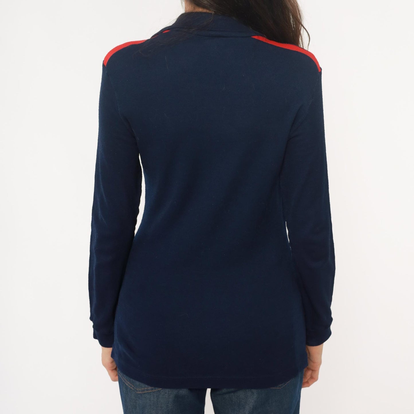 80s Helly Hansen Lifa Track Jacket Navy Quarter-Zip Colour Block Large