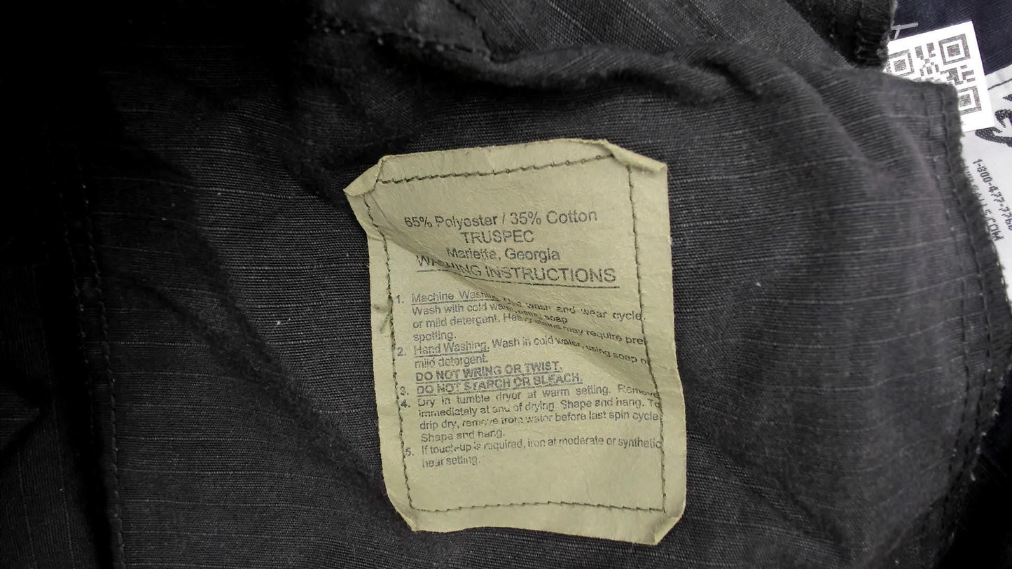Y2K Navy Cargo Pants Straight Leg Drawstring Utility Pockets Medium