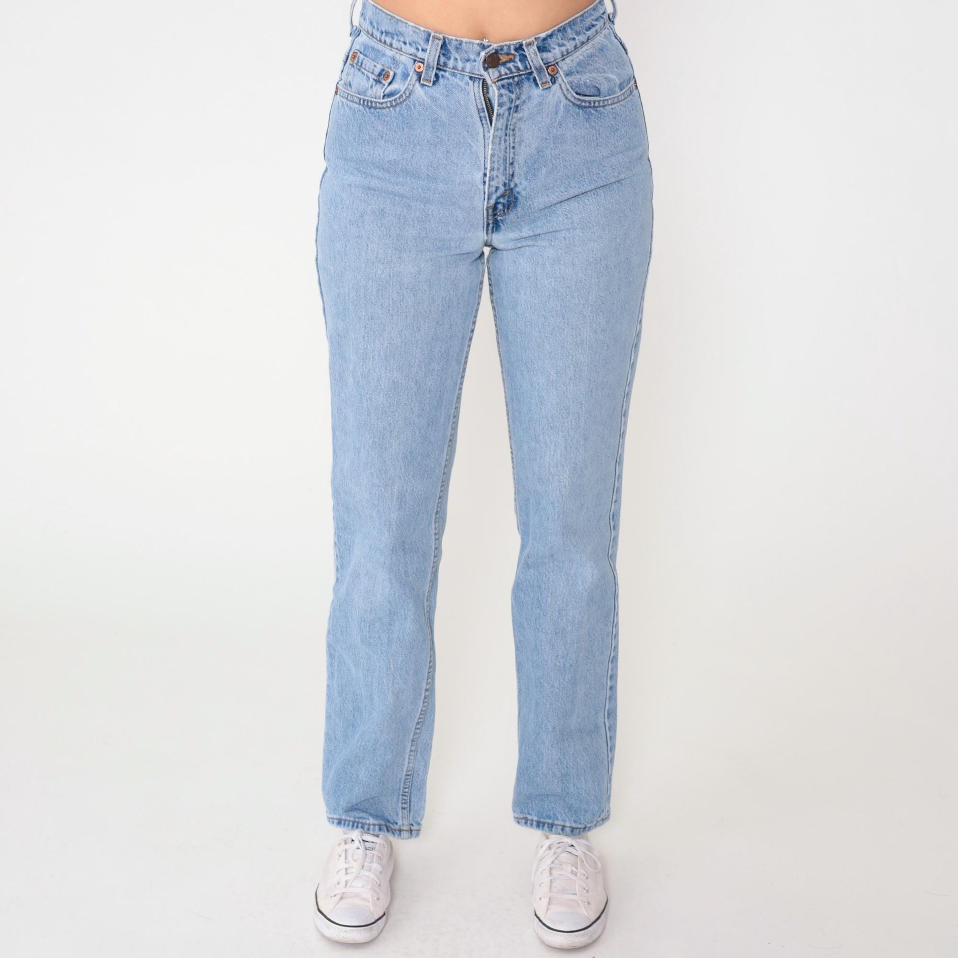 Levi's 521 90s Light Wash High Waisted Straight Leg Jeans Medium