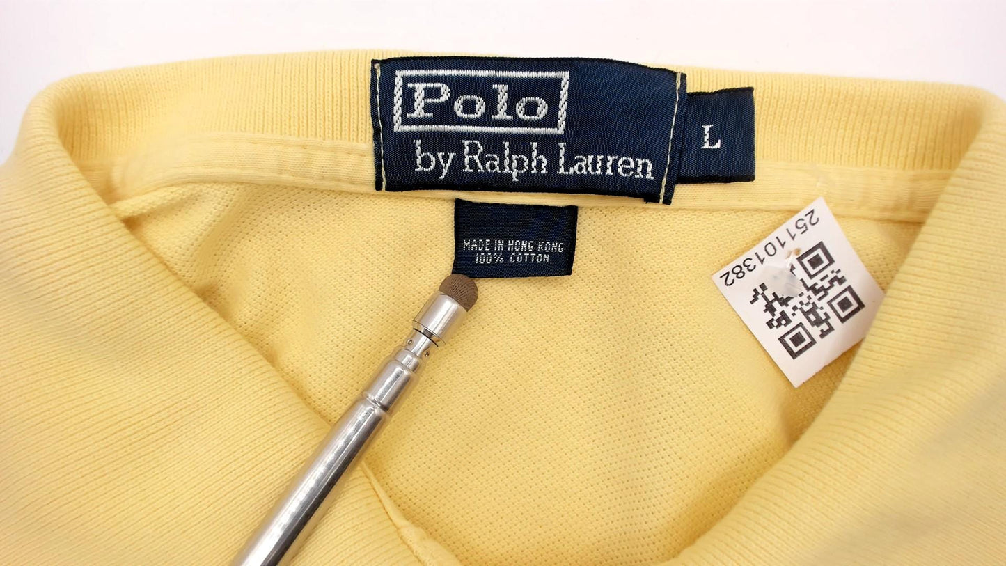 90s Polo by Ralph Lauren Yellow Cotton Polo Shirt Tunic Large L