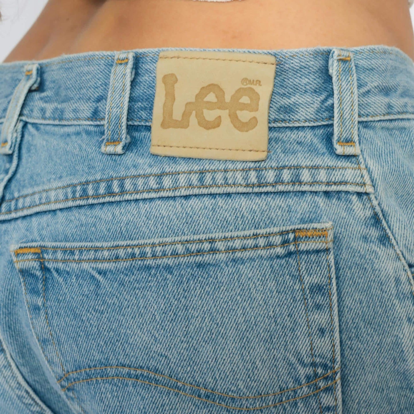 Y2K Lee Light Wash Straight Leg Jeans Blue Denim Men's 36