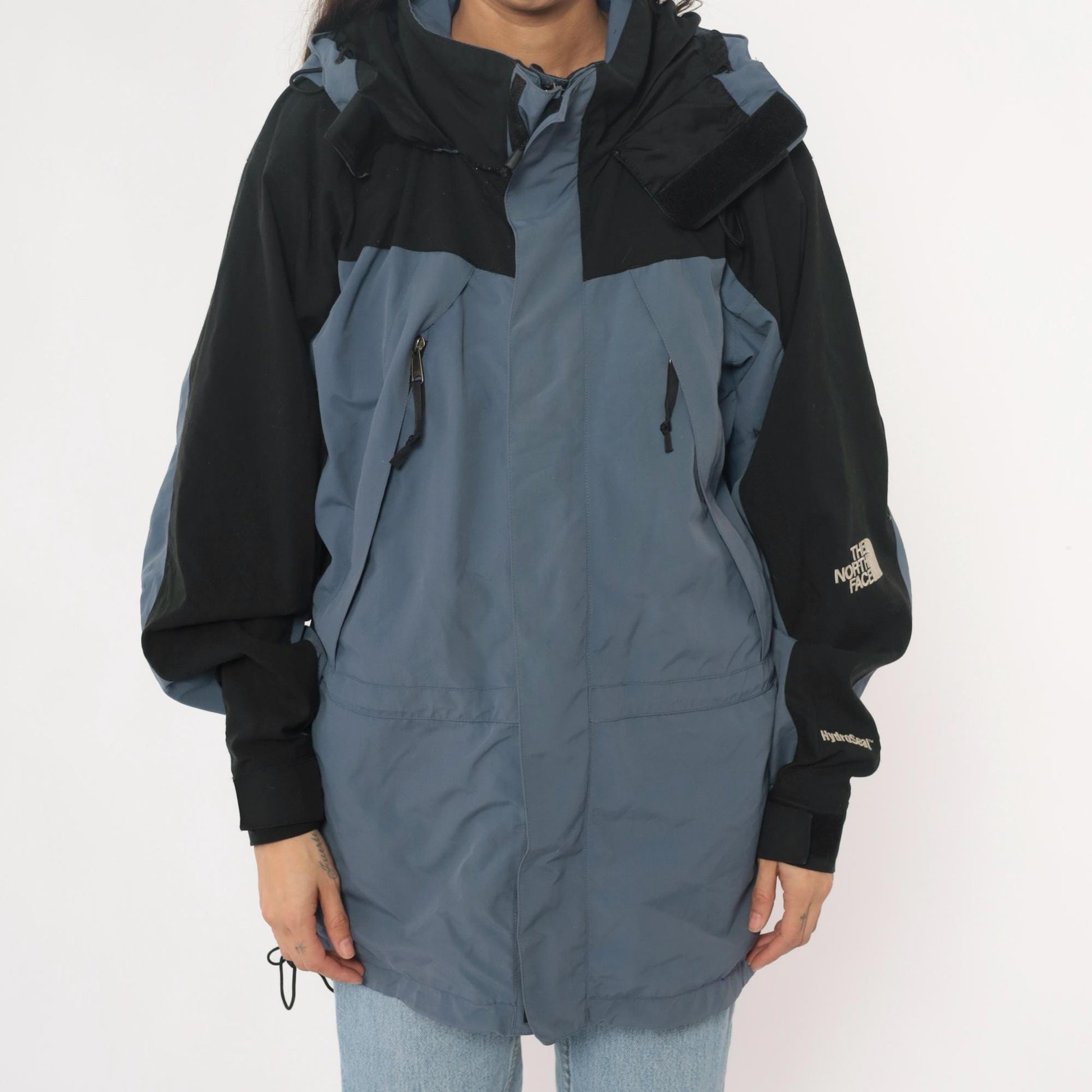The North Face 90s Colorblock Hooded Windbreaker HydroSeal Nylon Jacket Large L