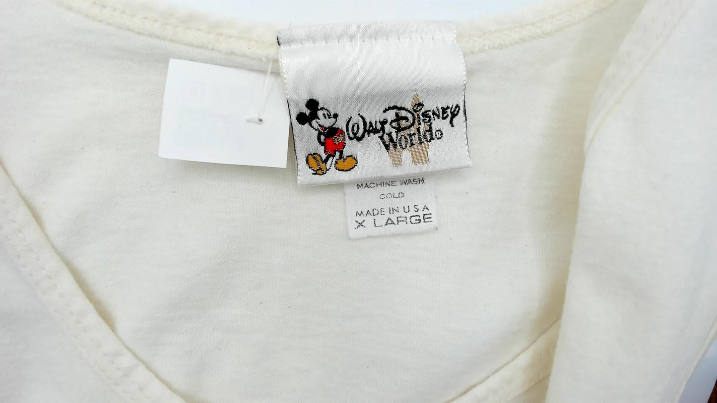 90s Walt Disney World Animal Kingdom Tank Top White Cotton Graphic Extra Large XL