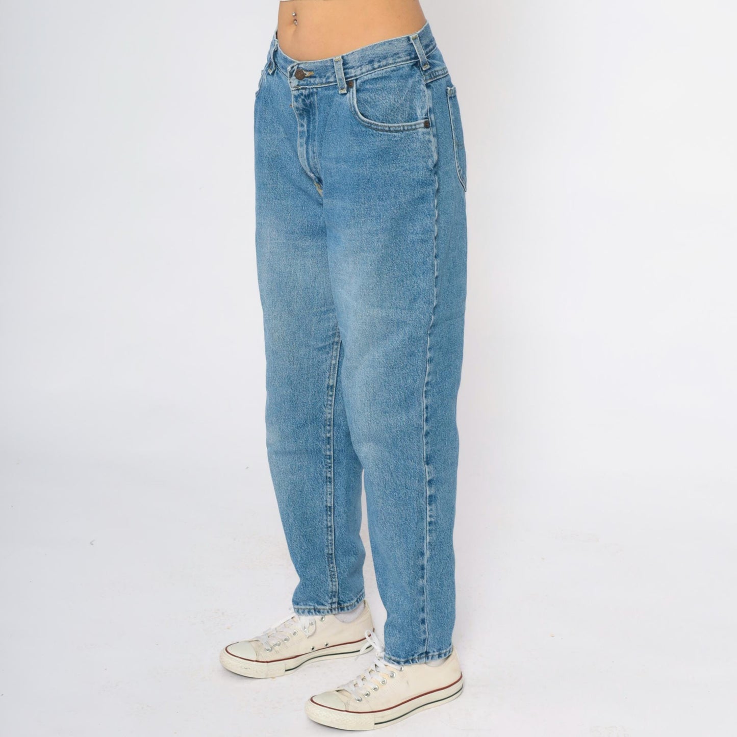 90s Lee High-Waisted Straight Leg Jeans Medium Wash Denim Large L