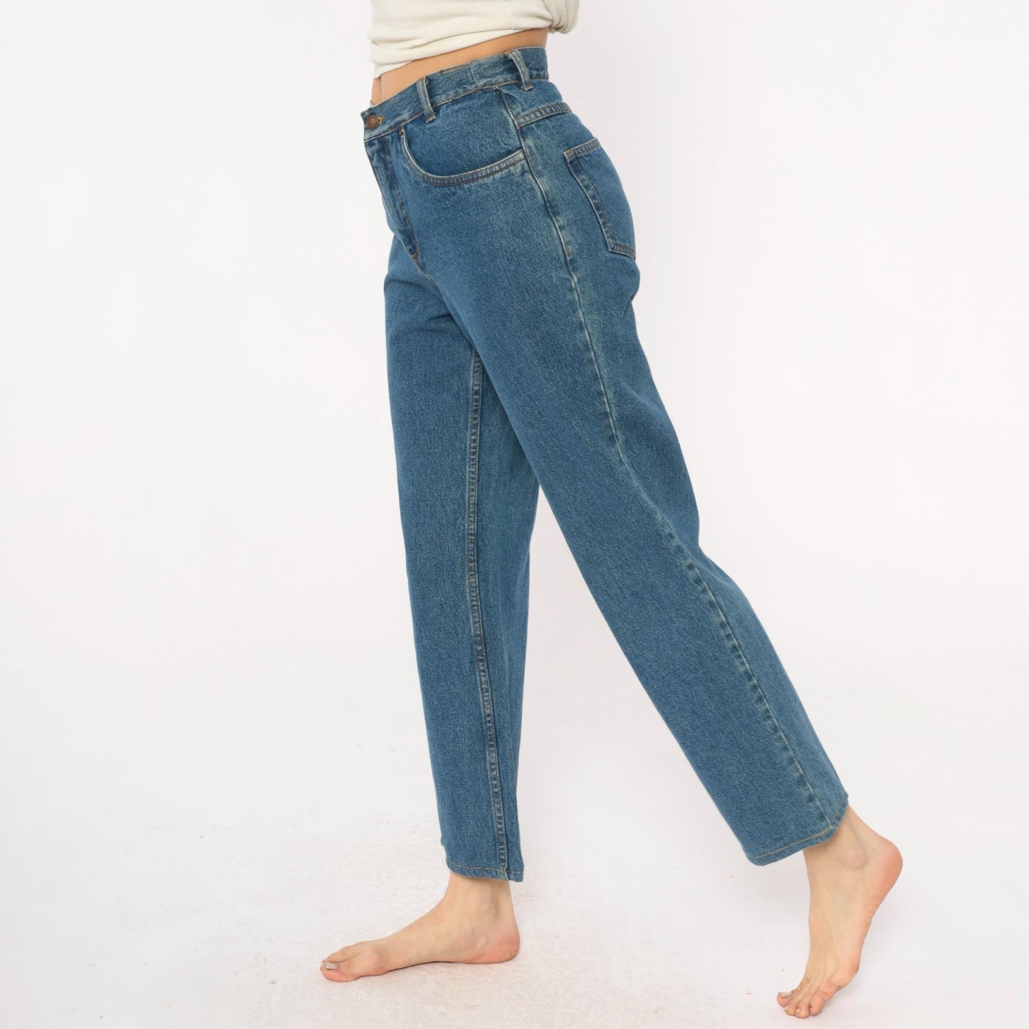 Y2K Pendleton Wide Leg Cropped Jeans High Waist Medium Blue Denim Small