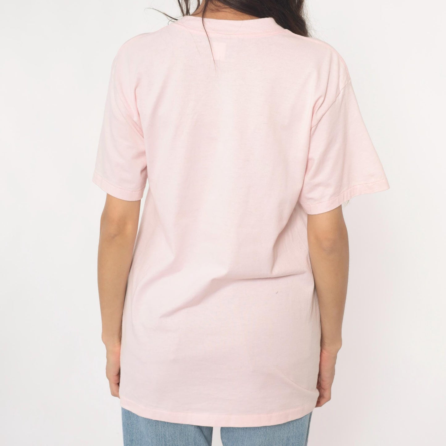 90s Oneita Pink Rhinestone Hat Lady Graphic Tee Large L