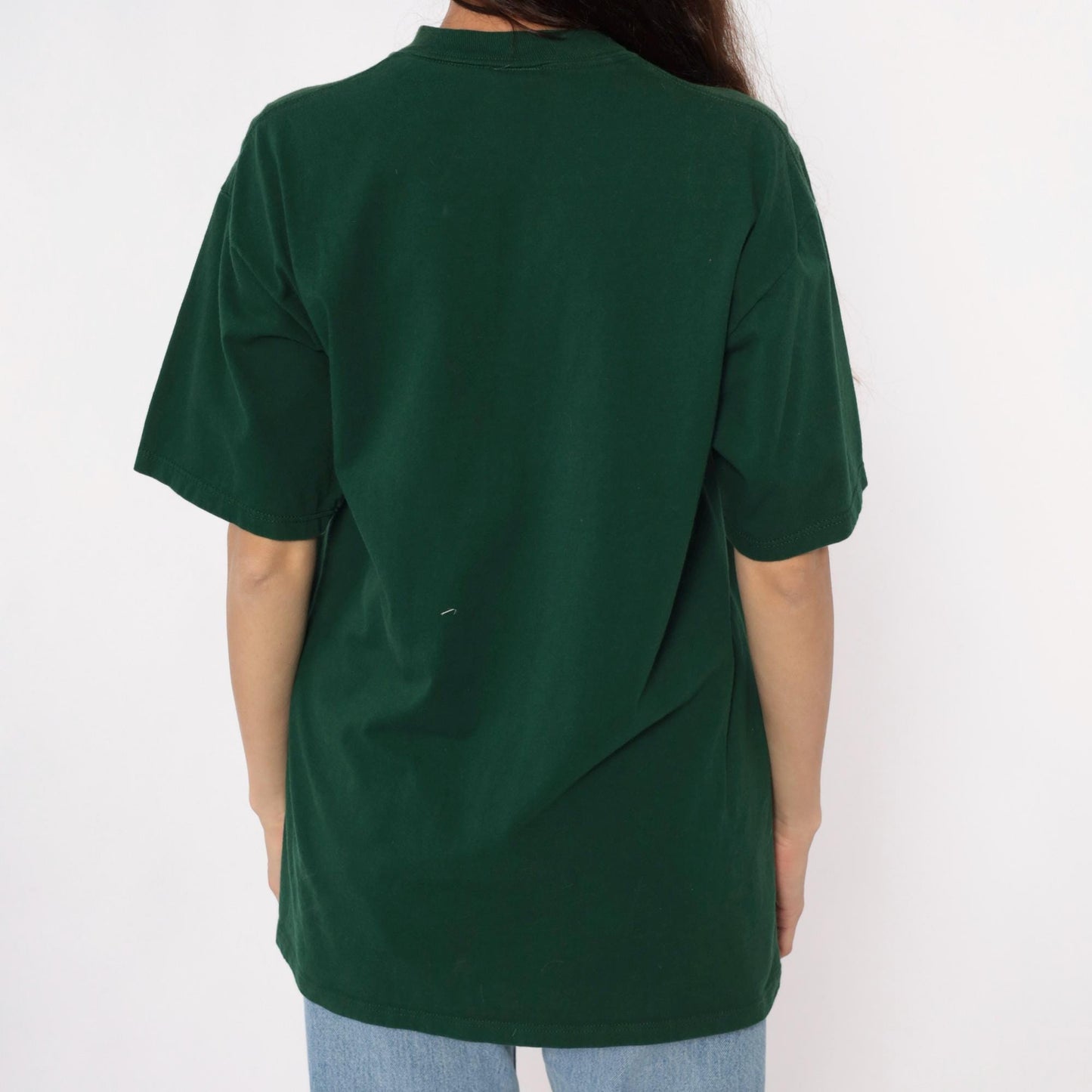 90s Hearst Castle California Tourist Tee Forest Green Cotton Graphic Large L