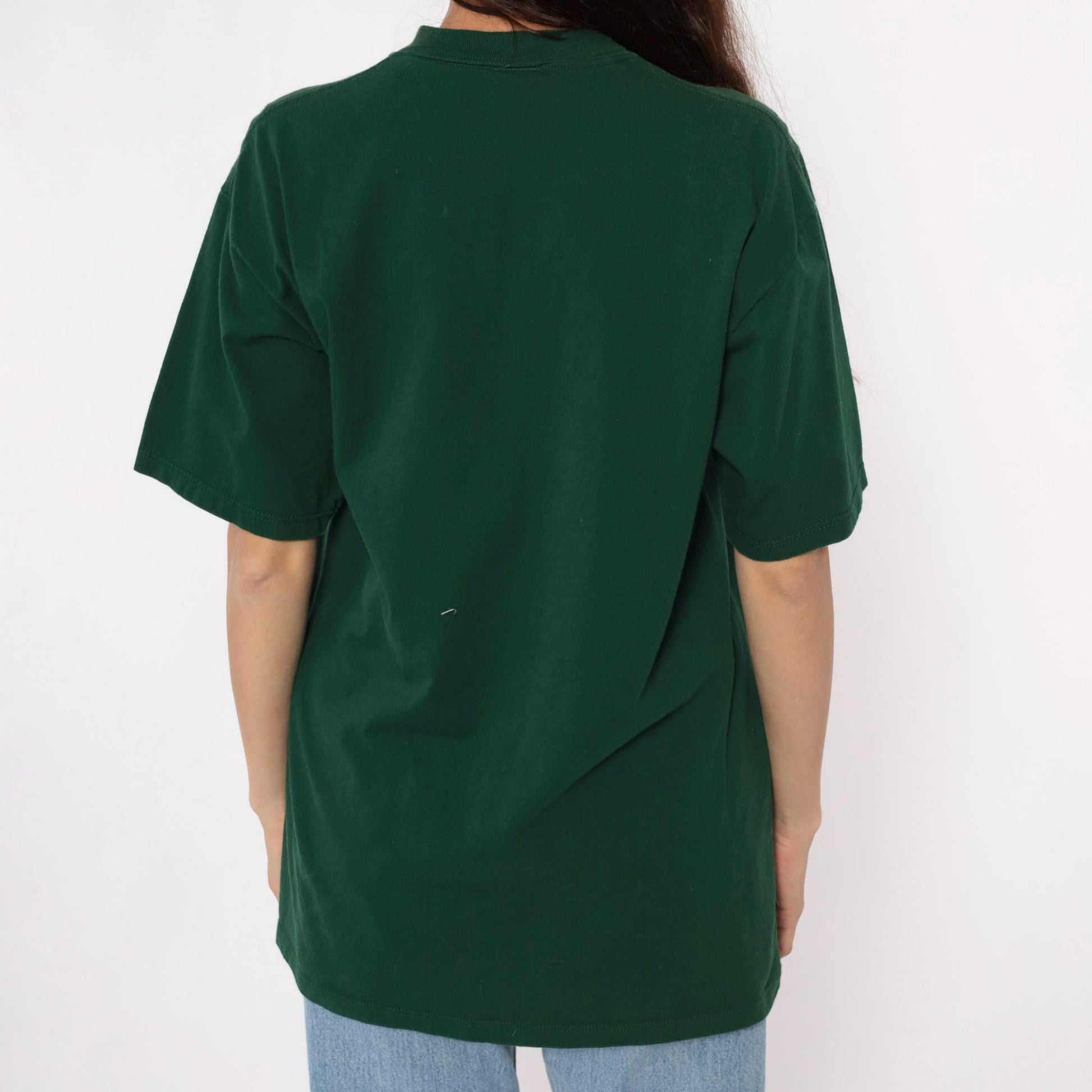 90s Hearst Castle California Tourist Tee Forest Green Cotton Graphic Large L