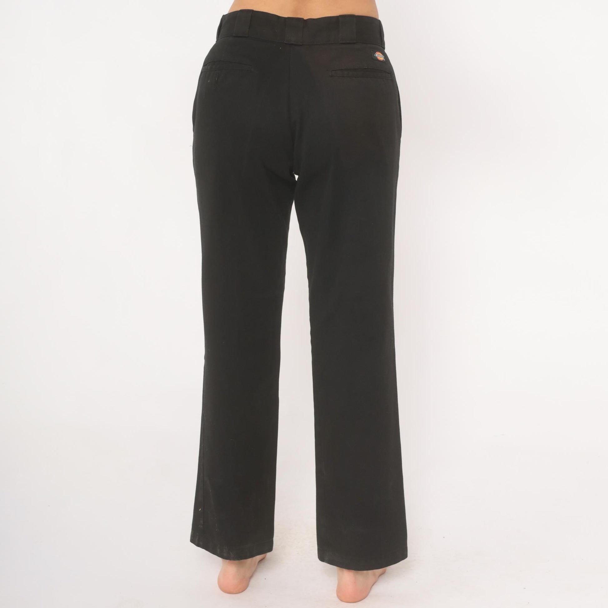 2000s Dickies Black Straight Leg Work Pants Low Rise Cotton Small S