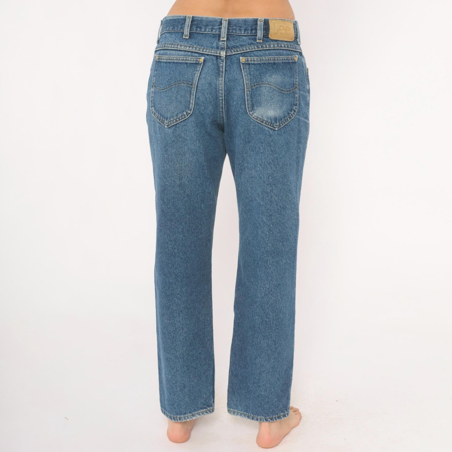 Lee Straight Leg Jeans 2000s Medium Wash Mid Rise 34x30